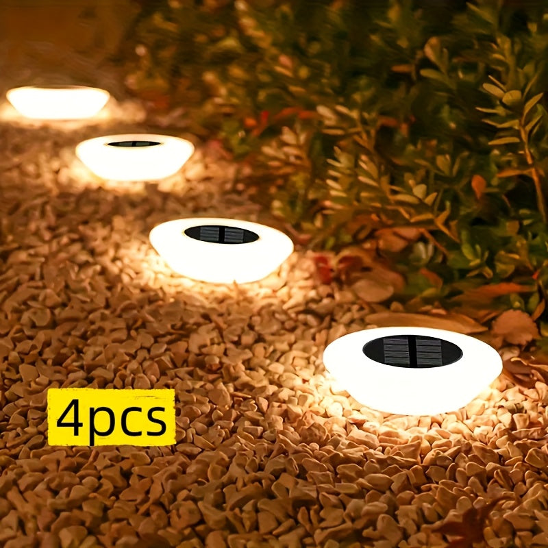 4 luces solares para senderos - Iluminación decorativa para jardines y paisajes al aire libre con hardware de instalación, batería de níquel, control de interruptor, impermeable y eficiente en energía para patios, senderos y características acuáticas, lu