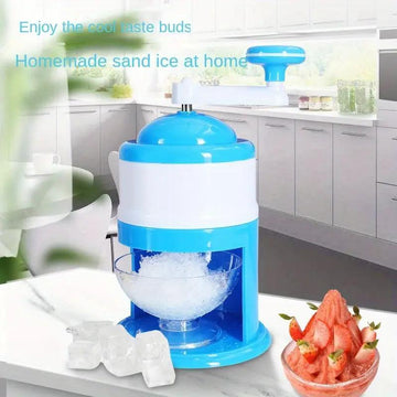 Trituradora de hielo manual y máquina para hacer nieve - Rallador de hielo y fabricador de cubitos de hielo de doble uso, plástico resistente grado alimenticio, diseño portátil sin electricidad para picnics al aire libre, campamentos, cócteles, bebidas d