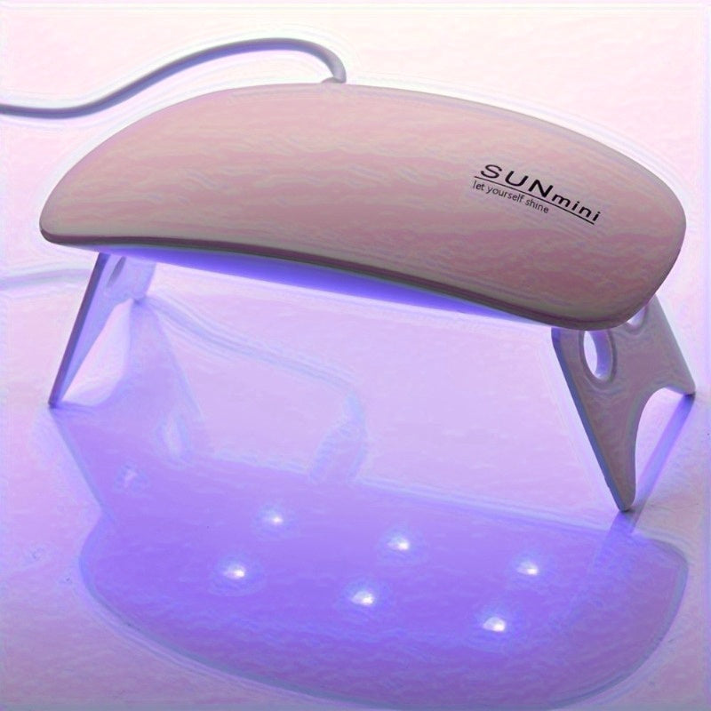 Mini Secador de Uñas / Lámpara LED para Uñas Máquina de Curado de Esmalte en Gel con Micro USB, Herramienta de Manicura con 3 Luces LED