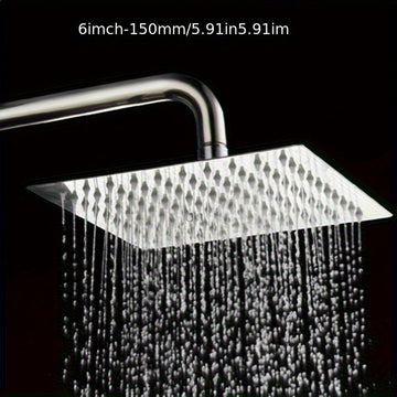 1 Cabezal de ducha ajustable de acero inoxidable - Ahorro de agua, montaje en pared, diseño moderno con varias opciones de aspersión para usuarios estándar, mejora del baño, acabado metálico elegante, construcción duradera