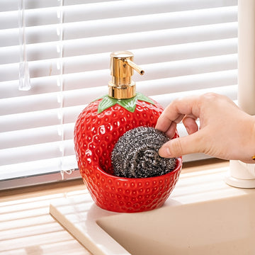 Dispensador de jabón de cerámica para cocina y baño, recipiente para almacenar detergente de ropa o botellas vacías