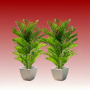 2 Piezas de Palmeras Artificiales Grandes Duraderas 89.99 cm - Plantas Falsas Tropicales con 48 Hojas Grandes, Adecuadas para el Hogar - Sin Mantenimiento Requerido - Perfectas para Todo Tipo de Ambientes, Interior y Exterior - Ideales para Escenas de Am