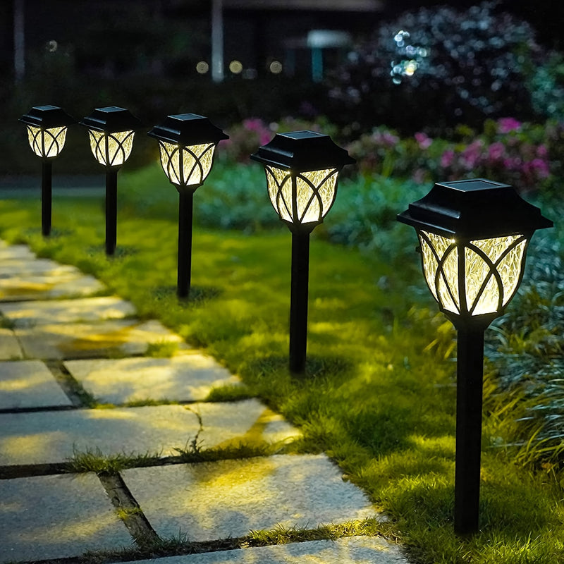 Lámpara solar para jardín, decoración exterior, luz solar nueva para patio, jardín, villa, césped, habitación (7 piezas)