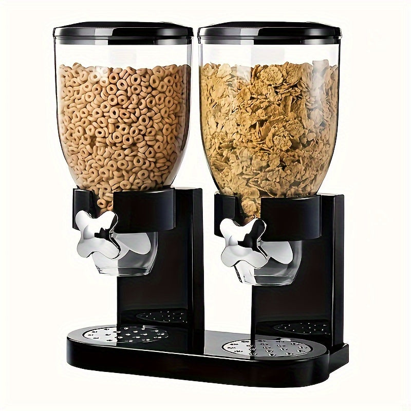 PANCERKA Dispensador de Alimentos de Control Dual: Gran Capacidad, Lavable a Mano, Libre de BPA y a Prueba de Fugas para Cereales, Nueces, Arroz y Granola