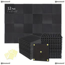 48/24/12 piezas de paneles acústicos de alta densidad, 30.48x30.48x2.54 cm, absorbentes de sonido, para paredes, techos, salas de juegos y estudios de grabación, reducción de ruido