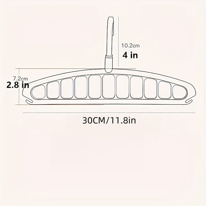 Conjunto de 3 Perchas Negras de Plástico con Diseño de Múltiples Ganchos - Organizador de Armario que Ahorra Espacio para el Hogar y Viajes, Duradero y Ligero, Ideal para un Almacenamiento Ordenado en la Guarda Ropa, Perchas para Ropa