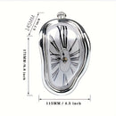1 Unidad De Relojes De Pared Con Números Romanos Torcidos Surrealistas, Reloj De Estilo Surrealista, Accesorio Para El Hogar, Decoración De Reloj De Pared Distorsionada De Fusión, Decoración Del Hogar
