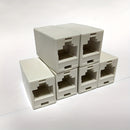 6/10piezas Acoplador de cobre chapado en amarillo premium RJ-45 Ethernet, rectangular categoría, sin necesidad de energía, contacto de cobre adaptador de cable Cat5/Cat6 unión sin batería