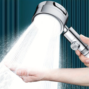 Una cabeza de ducha con tres ajustes ajustables, diseñada para una fuerte presión de agua para bañarse en casa, con una cabeza de ducha ajustable, adecuada para accesorios de baño.