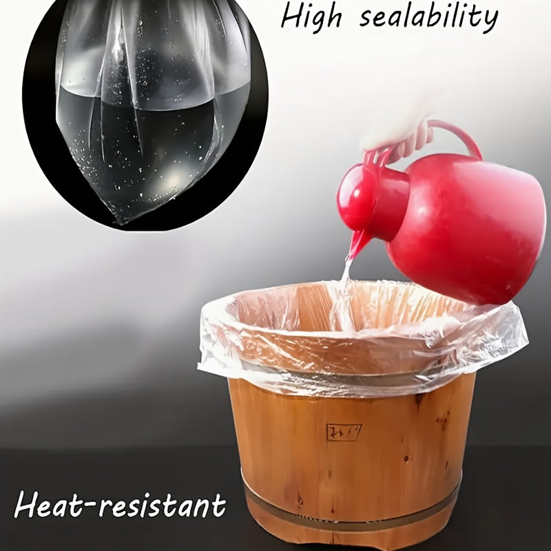 Saunas Desechables para Pies, Bolsas de Plástico Transparente para Pedicura, Higiénicas y Sin Olor, Ideales para Hogares, Salones de Belleza y Hoteles