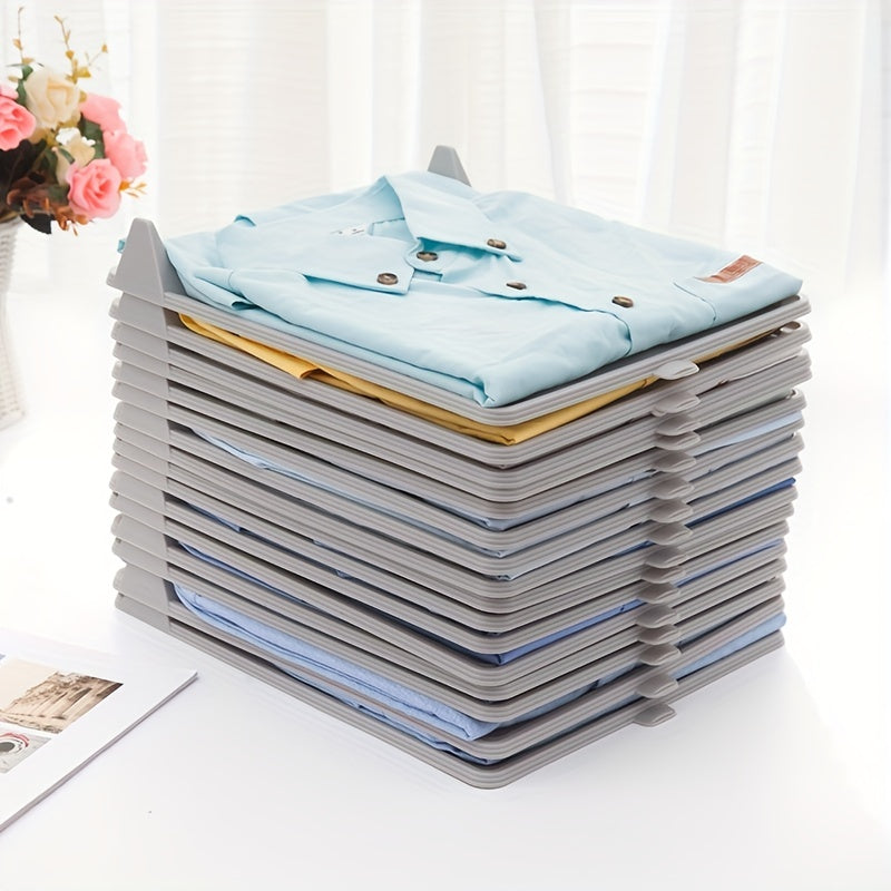 Tabla plegable para ropa de 10 capas, organizador y almacenador de ropa de plástico, soporte plegable para ropa, tabla plegable para perezosos