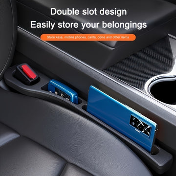 2 piezas de bandejas organizadoras de asientos de coche - Almacenamiento de llaves y teléfonos de doble cara, material de PC duradero y a prueba de fugas, diseño que ahorra espacio que se adapta a los huecos de los asientos, se adapta a la mayoría de los