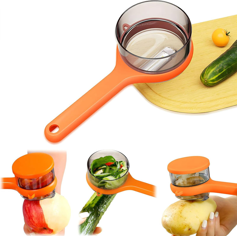 Pelador de frutas y verduras multifuncional 2 en 1