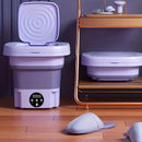 Mini Lavadora Plegable Cop Rose de 8L con Acabado Suave - Compacta y Versátil para el Hogar y Viajes de Negocios, Ideal para Prendas Delicadas, Calcetines y Ropa, Operación Silenciosa, Bajo Consumo de Energía, Enchufe Estadounidense, Lavadora Portátil
