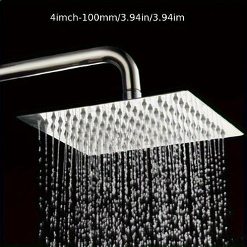 1 Cabezal de ducha ajustable de acero inoxidable - Ahorro de agua, montaje en pared, diseño moderno con varias opciones de aspersión para usuarios estándar, mejora del baño, acabado metálico elegante, construcción duradera