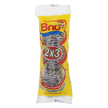 ESPONJA ACERO INOXIDAB BRIO PAG 2 LLEV 3