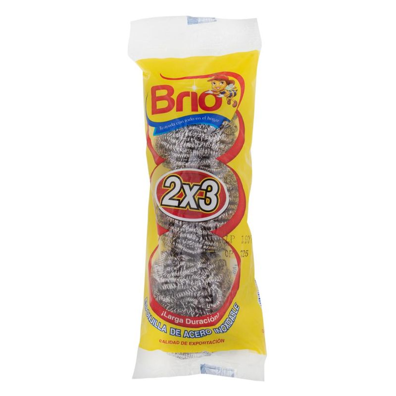 ESPONJA ACERO INOXIDAB BRIO PAG 2 LLEV 3