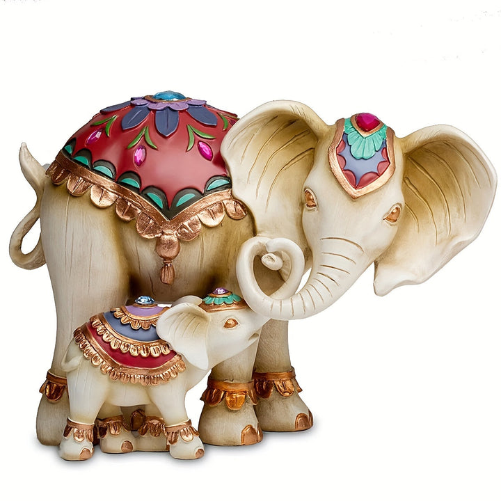 1 ud Figura de Elefante de Amor Conmovedor entre Madre e Hijo - Exquisita Estatua de Resina para Decoración Interior y Exterior, Perfecta para Jardín, Estantería, Sala de Estar, Oficina, Gabinete, Mesa, Entrada y Decoraciones Festivas