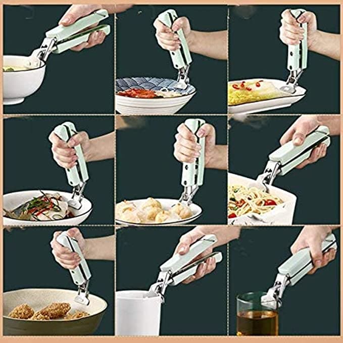 Pinza sostenedora de ollas anti quemaduras