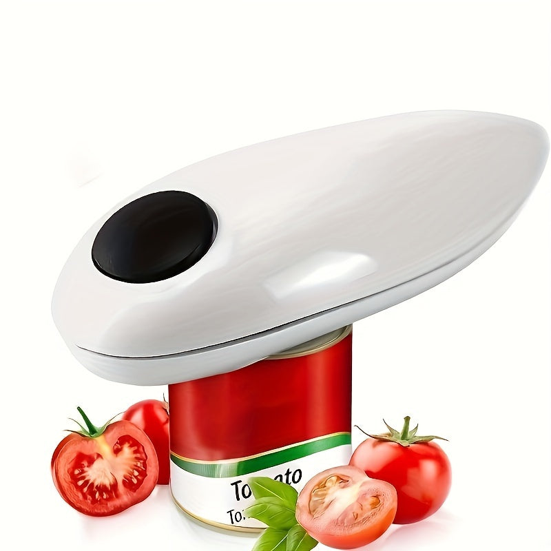 Abrelatas Eléctrico Fácil de Sostener - Bordes Suaves, Abrelatas Automático, Adecuado para Ancianos y Discapacitados, Perfecto para Cocina y Camping al Aire Libre, Funciona con Pilas AA (Pilas No Incluidas)