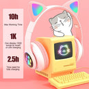 Audifonos RGB con Orejas de Gato