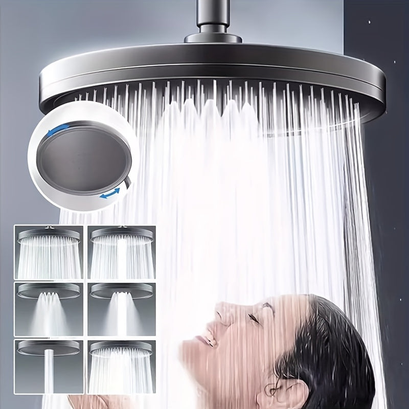 Cabezal de ducha multifuncional de alta presión con 6 modos, rociado superior, fácil instalación, ángulo ajustable, accesorio premium para baño