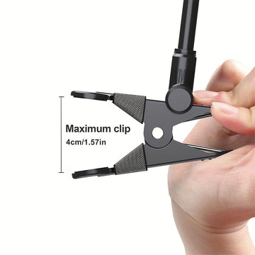 Soporte de teléfono para cabeza de guitarra LRBH - Montaje ajustable para transmisiones en vivo, enseñanza, grabación de video - Compatible con Android e iPhone - Ideal para guitarra eléctrica, bajo, ukulele, piano - Uso en escritorio y cocina