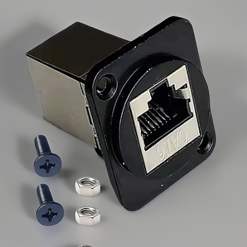 5 Piezas Adaptador RJ45 Ethernet - Conector Macho a Macho Cat6 de Acero Inoxidable y Aleación de Zinc con Tornillos/Notas para Cableado Seguro, Cables de Red Duraderos