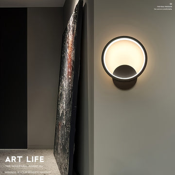 1 pieza de moderno espejo de pared LED - Negro/Blanco, montaje semienterrado, diseño desmontable para pasillos, cocinas, oficinas y garajes - Incluye hardware de instalación, 110V-240V, acabado metálico con aceite, iluminación de cocina | Acabado metálic
