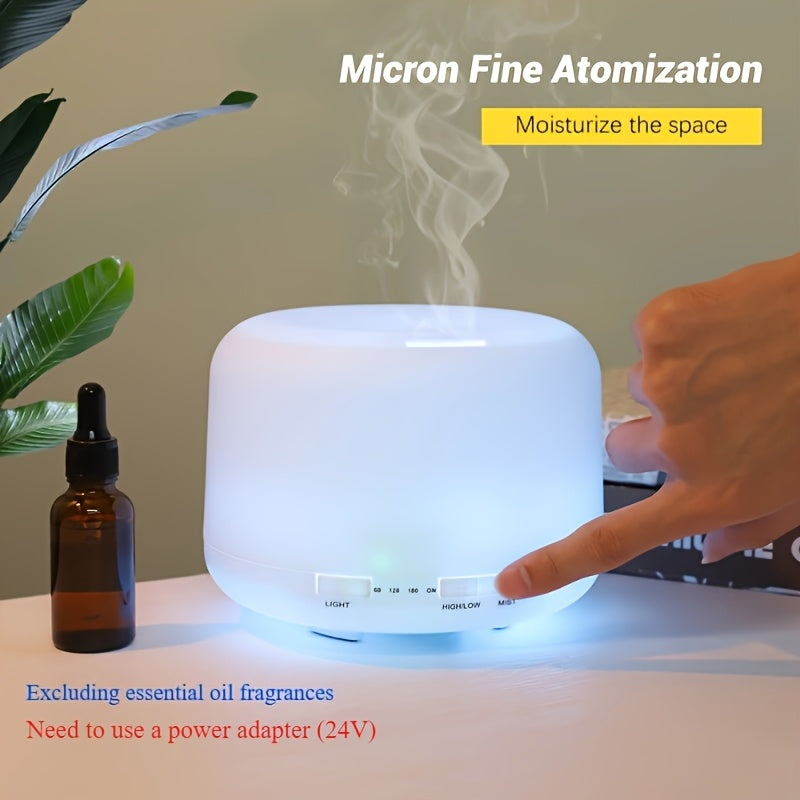 1 Pieza, Humidificador De Aire Difusor De Aceite Esencial, Emisor De Aroma Para El Hogar, Con Lámpara Led Y Control Remoto, De 500 Ml/17,6 Oz
