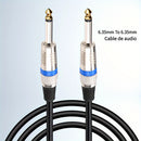 Cable de audio profesional i-zclive Mono 6.35mm a 6.35mm, doble capa blindada de cobre libre de oxígeno, carcasa de aleación de zinc, conectores bañados en oro, conector redondo macho a macho de 1/4" TS para guitarra eléctrica, bajo, altavoces - Cable Et
