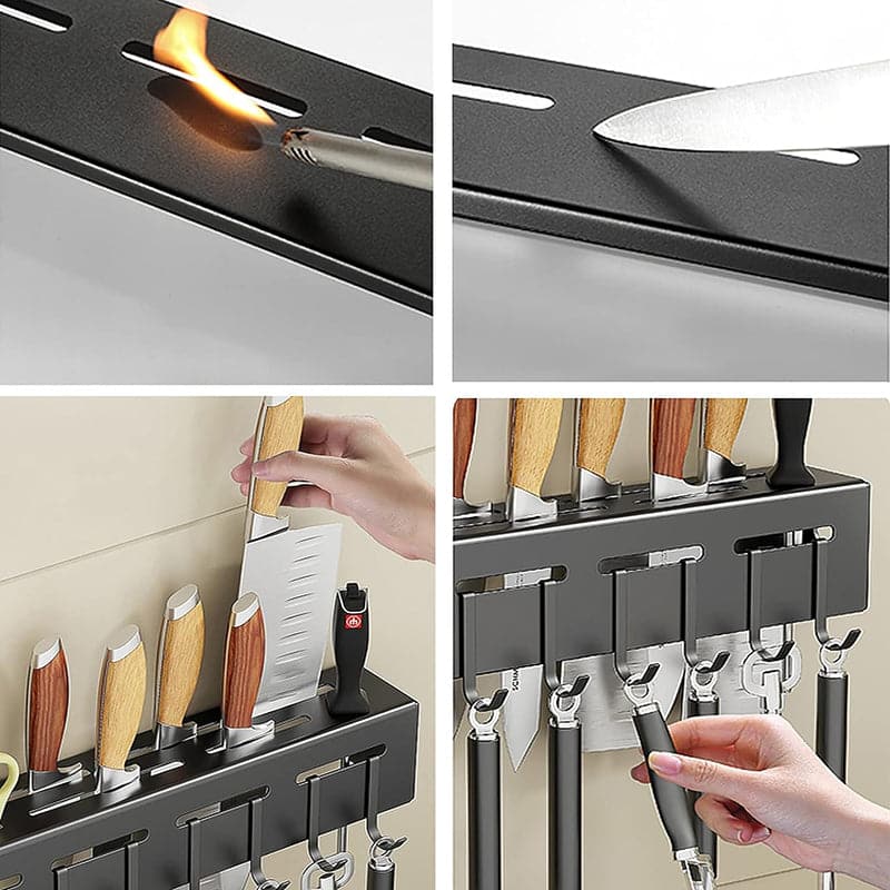Repisa Organizadora De Utensilios De Cocina Con Ganchos