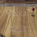 Elegante Soporte para Copas de Vino de Acrílico - Diseño de Vientre de Caballo, Acabado Antiguo, Estante Independiente para Copas con 6 Ganchos para Decoración de Hogar y Bar