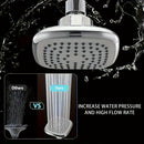 Rociador de Alta Presión - Cabezal de Ducha Resistente con Fuerte Flujo de Agua, Instalación Rápida y Fácil, Ideal para Baños Modernos - Perfecto para Familias y Parejas, Acabado Metálico Elegante, Cuerpo de Plástico Duradero
