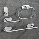 Juego de 4 Accesorios para Baño - Incluye Barra para Toallas, Porta Anillos, Soporte para Papel y Ganchos para Fácil Montaje en Pared, Accesorios de Baño