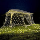 298.7cm*201.17cm 192LED Red de luces LED alimentada por energía solar, luces de malla solar, luces de red para arbustos, 8 modos, eficiente en energía para jardín, patio, pared, boda, Navidad, Halloween y decoración al aire libre, decoración festiva