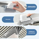 1pc Cepillo ranura 2 en 1 extraíble Cepillo ranura para ventana Cepillo ranura para alféizar Cepillo multifuncional para limpieza de ranuras de ventanas para el hogar
