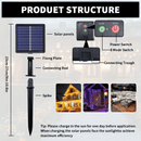 Luces LED Solares para Exteriores Impermeables IP65, con Encendido/Apagado Automático y 8 Modos de Iluminación (Parpadeo/Brillo Fijo), Construcción en Acero Inoxidable para Jardín, Patio, Balcón, Bodas, Fiestas - Decoración Ecológica para Ambiente Festiv