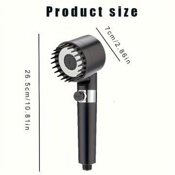 Cabezal de ducha de pared de alta presión con diseño de rayas verticales - 4 estaciones, modo dual, acabado pulido y plástico duradero para modernizar el baño, cabezal de ducha de lluvia, accesorio de baño mejorado, estética contemporánea, plástico de al