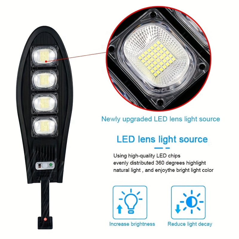 Lámpara solar LED para exteriores con sensor de movimiento ANKRIYUL, luz de seguridad COB para jardín, garaje, patio y área trasera, incluye control remoto
