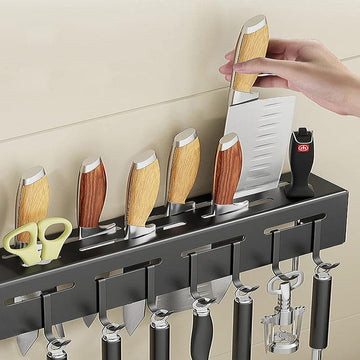 Repisa Organizadora De Utensilios De Cocina Con Ganchos