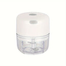 Picadora Eléctrica de Ajo Recargable USB - 100ml/250ml Fuerte y Duradera con 1500 RPM para Chile, Jengibre, Verduras con Bloqueo de Seguridad, Tapa Transparente & Diseño Fácil de Limpiar, Electrodoméstico Compacto, Herramienta de Preparación de Alimentos