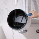 BALASHOV Cocina Eléctrica Inteligente de 1.7L para Olla Caliente y Ramen - Antiadherente, 6 Modos con Protección contra Sobrecalentamiento y Secado, Vaporera de Doble Capa para Arroz, Sopa, Pasta y Más - Perfecta para 2-3 Personas, Diseño Blanco y Negro