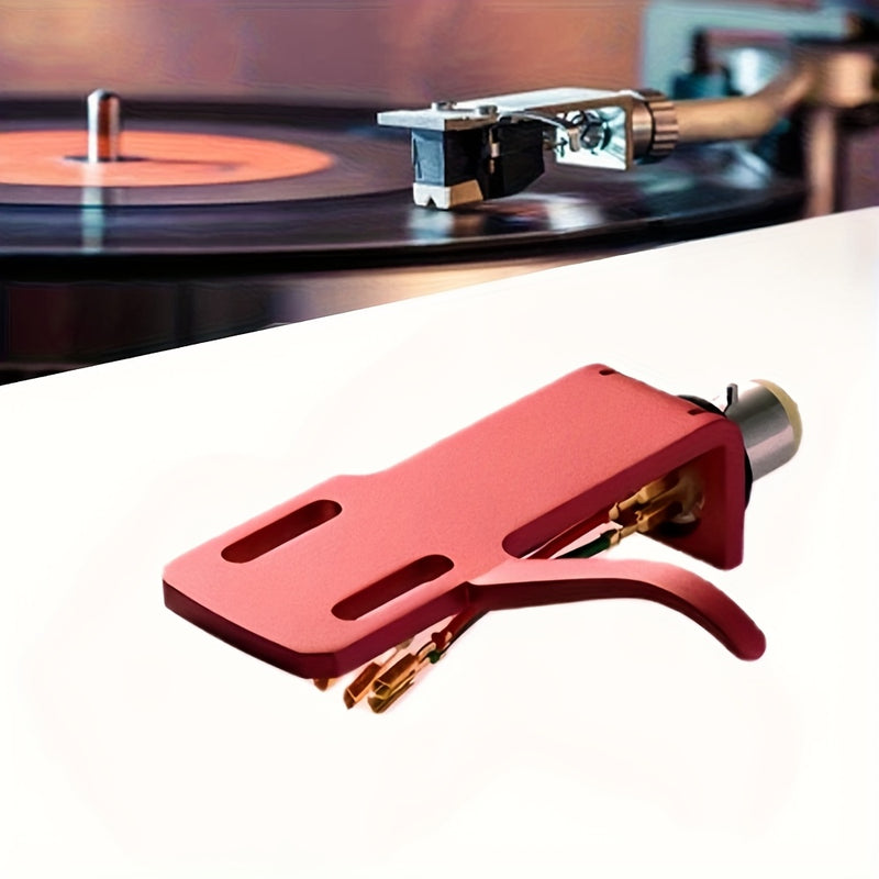 Carcaj de Tocadiscos para Ortofon y Cartuchos Profesionales - Soporte de Aleación de Aluminio de Alta Calidad con Conexión de 4 Cables e Incluye Destornillador, Mejora para Equipos de Audio, Acabado Elegante, Diseño Moderno, Materiales Premium, Para Afic