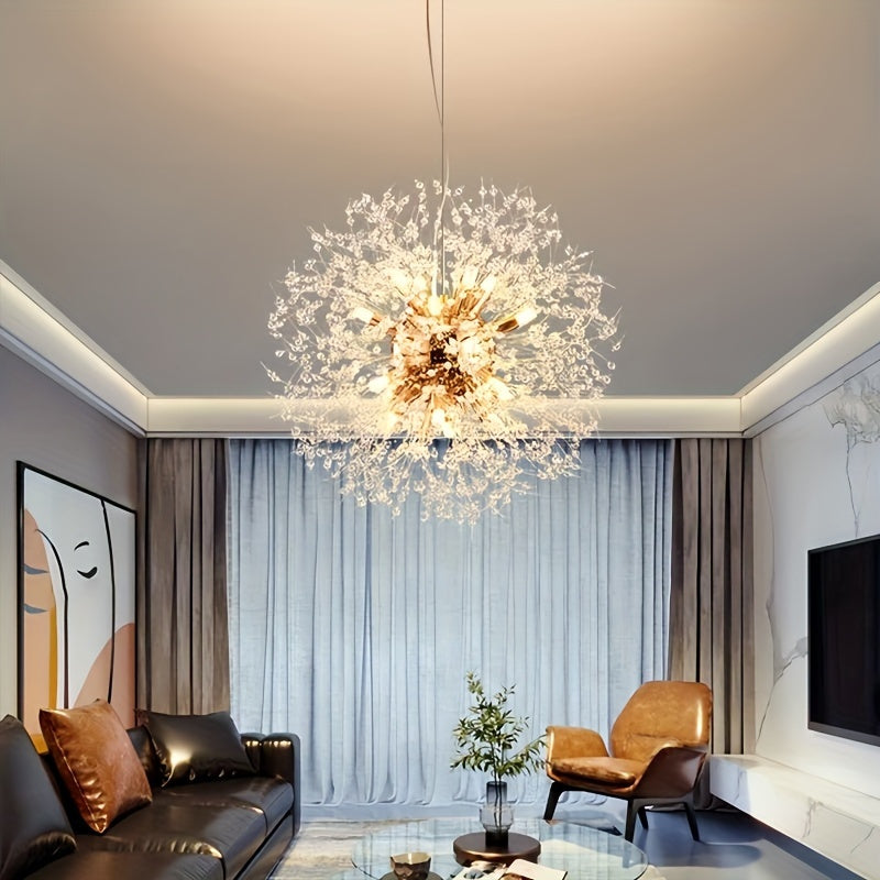 Linterna colgante con diseño de diente de león, luz de techo semienterrada, con herrajes de instalación, control por interruptor, para sala de estar, dormitorio, comedor, oficina, balcón (bombillas G9*9, bombillas no incluidas, compradas por separado)