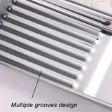 Plato de almacenamiento de desinfección para herramientas de manicura de acero inoxidable cuadrado, adecuado para estudios de tatuaje, salones de uñas DIY BT