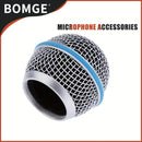 Cabeza de reemplazo de malla metálica para SM58/BETA58/BETA87 de BOMGE - Ventilación de micrófono de mano de hierro duradera para Shure BLX4/PGX4/QLXD4/SLX4/ULXD4, no necesita batería, equipo de audio profesional, acabado metálico elegante, construcción