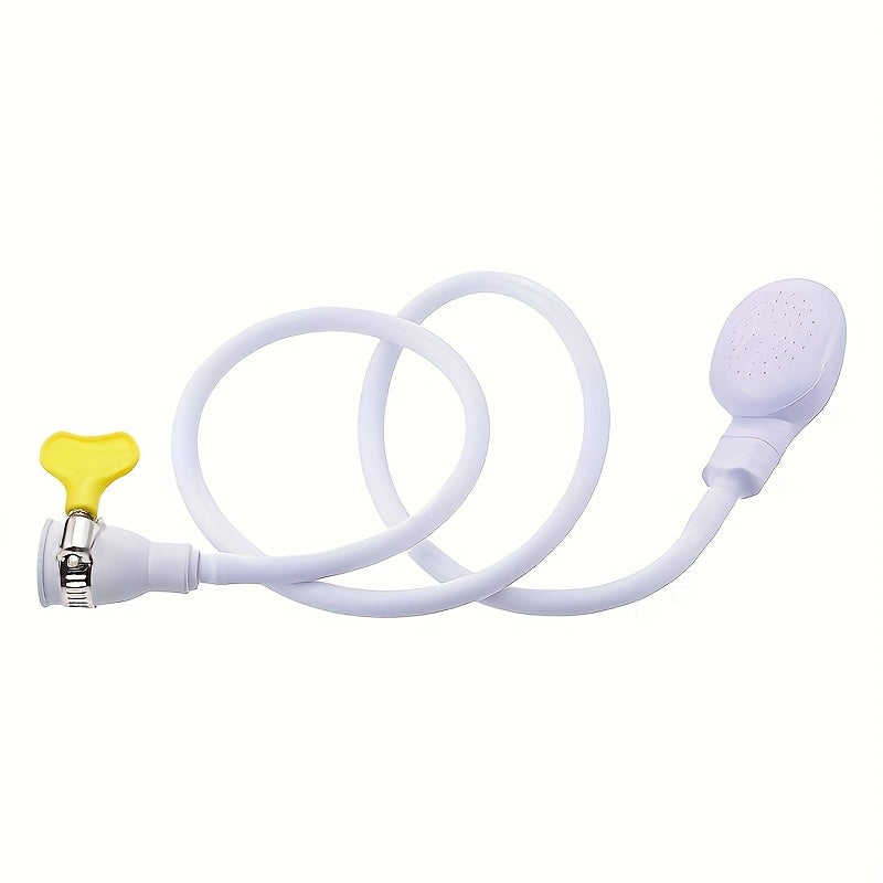 1pc Rociador de ducha portátil de mano, cabezal de grifo de conexión rápida multifunción, cabezal de ducha de cuerpo completo para baño y lavado de mascotas, plástico ABS duradero, no necesita electricidad, montaje fácil de bloqueo por giro - Accesorio p