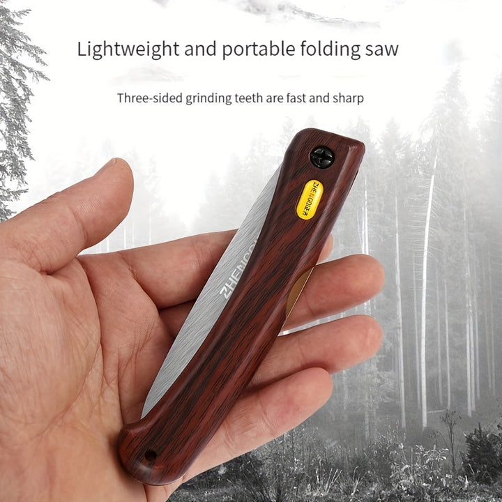 Sierra de Mano Plegable ZHENGQI 3 Lados con Hoja Ligera para Madera/Metal - Diseño Manual Sin Batería, Ideal para Carpintería, Podas y Proyectos DIY, Herramientas de Trabajo en Madera