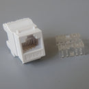 10 piezas de adaptadores de red Ethernet RJ45 CAT.5E de 180 grados - Blanco, conectores de red para computadoras, plug-and-play, no se requiere cableado externo, ideal para configuración en casa y oficina, adaptador de red Ethernet RJ45